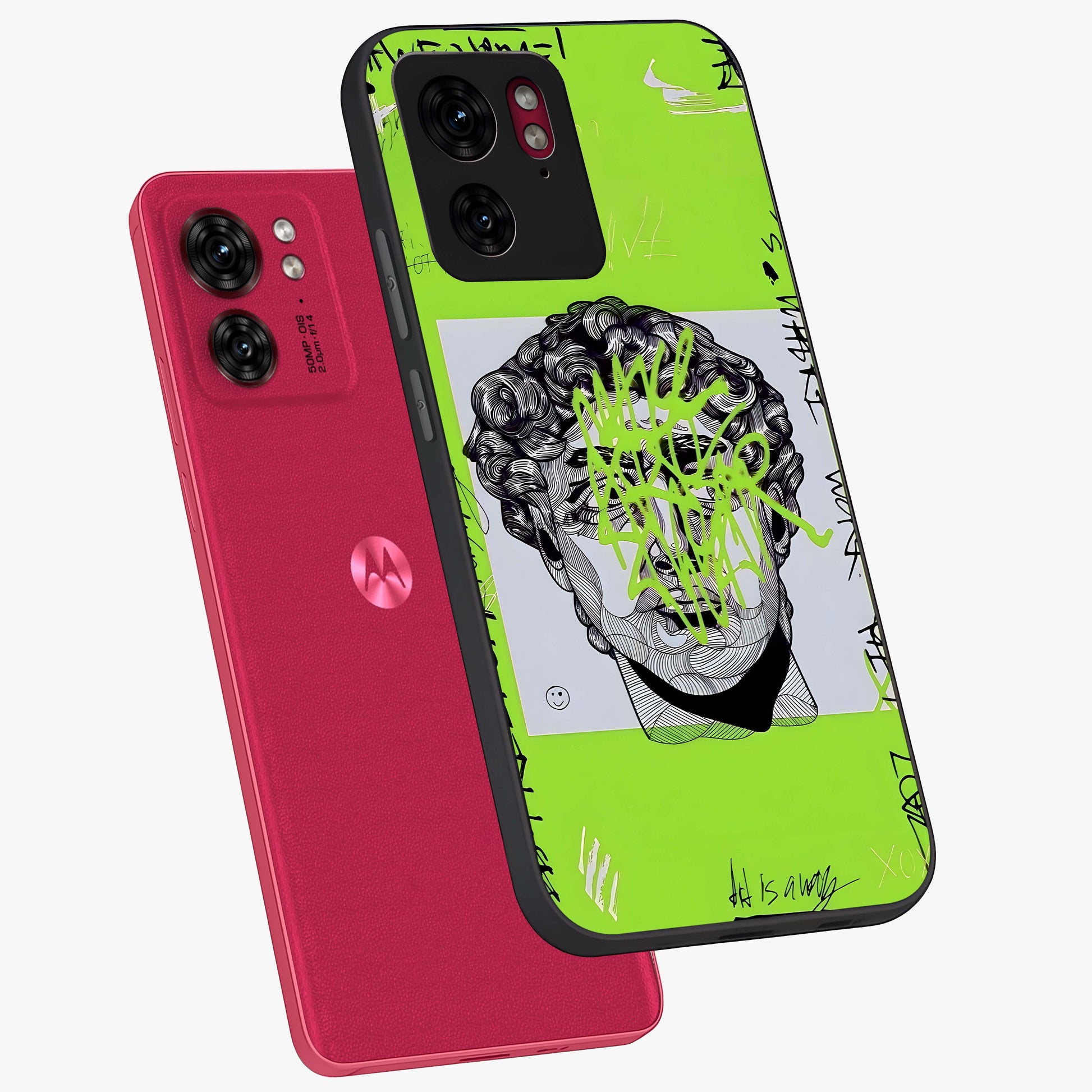 Neo Graffiti Rebellion Glass Case displayed in angled mockup highlighting urban street art design with rebellious aesthetic.