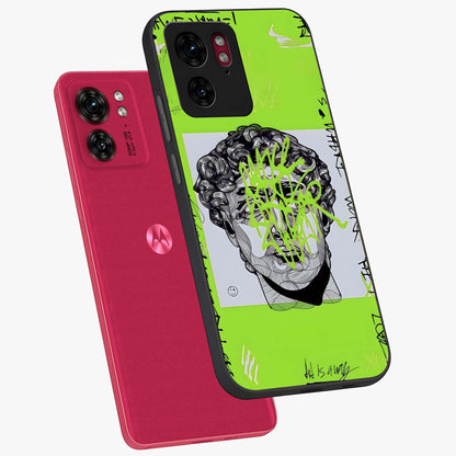 Neo Graffiti Rebellion Glass Case displayed in angled mockup highlighting urban street art design with rebellious aesthetic.