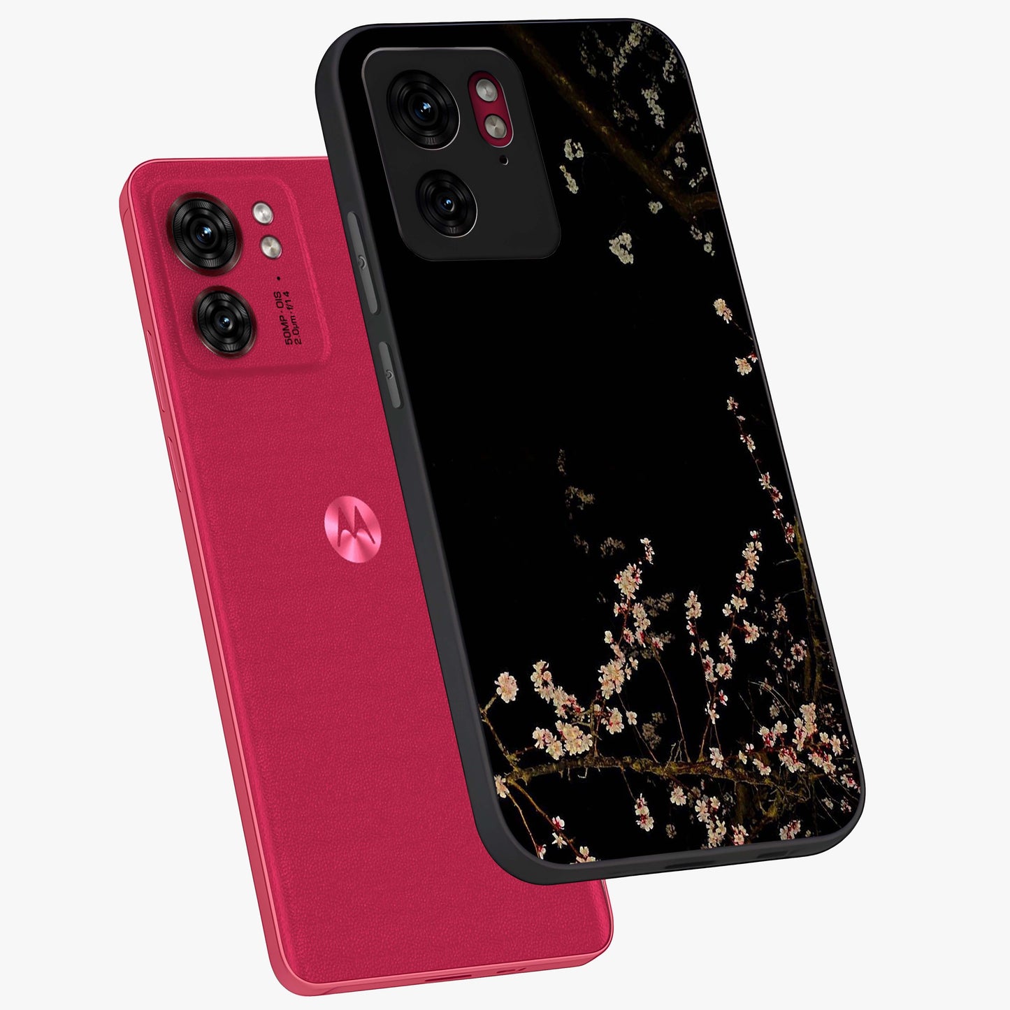 Petal Moon Light With Custom Name Glass Case displayed in angled mockup highlighting delicate petal design with custom name feature.