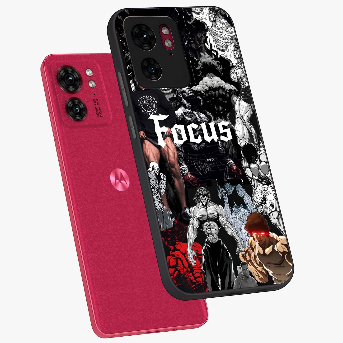 Relentless Power Focus Glass Case displayed in angled mockup highlighting bold statement design with modern aesthetic style.