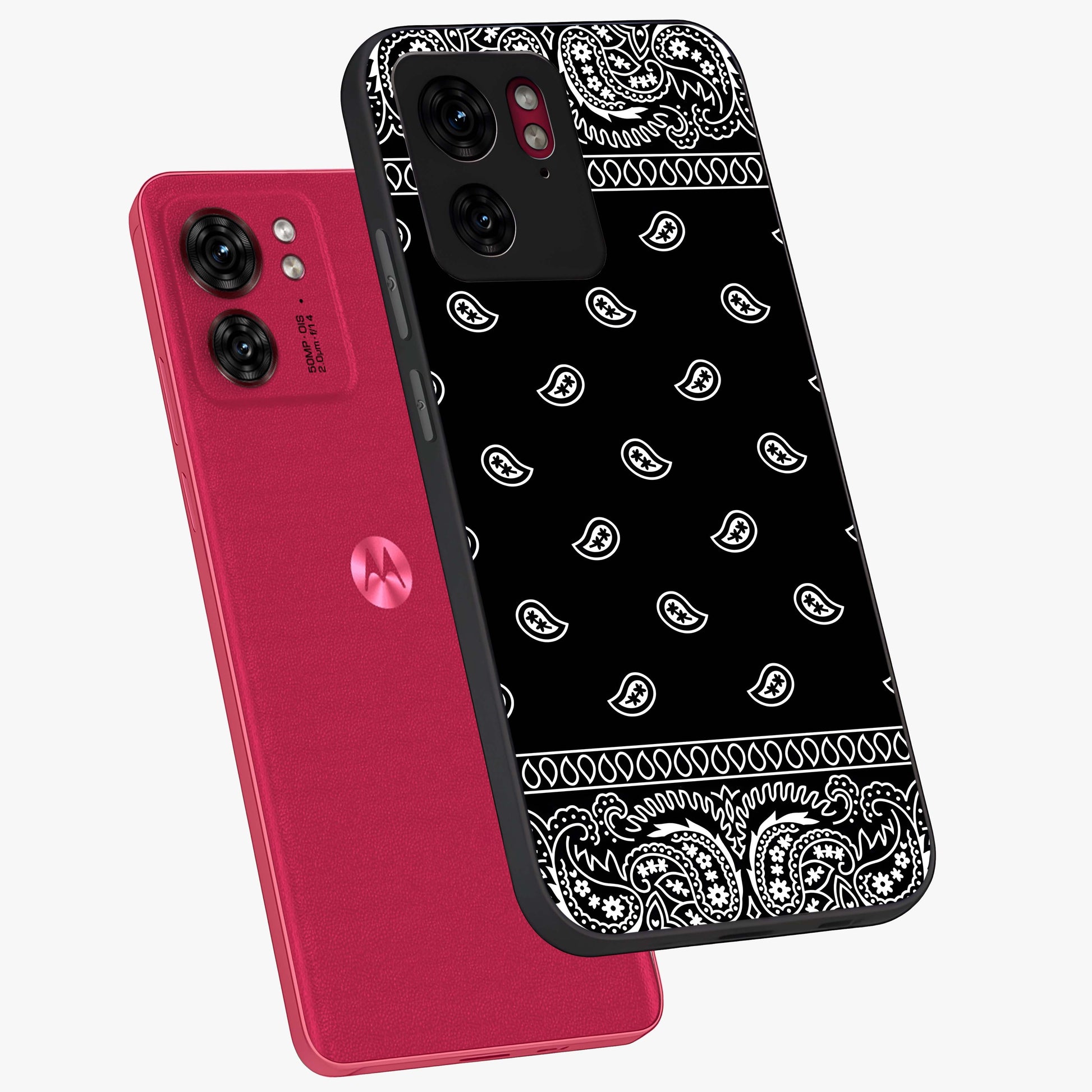 Retro Rebel Threads Glass Case displayed in angled mockup highlighting retro inspired graphic design with rebellious aesthetic.