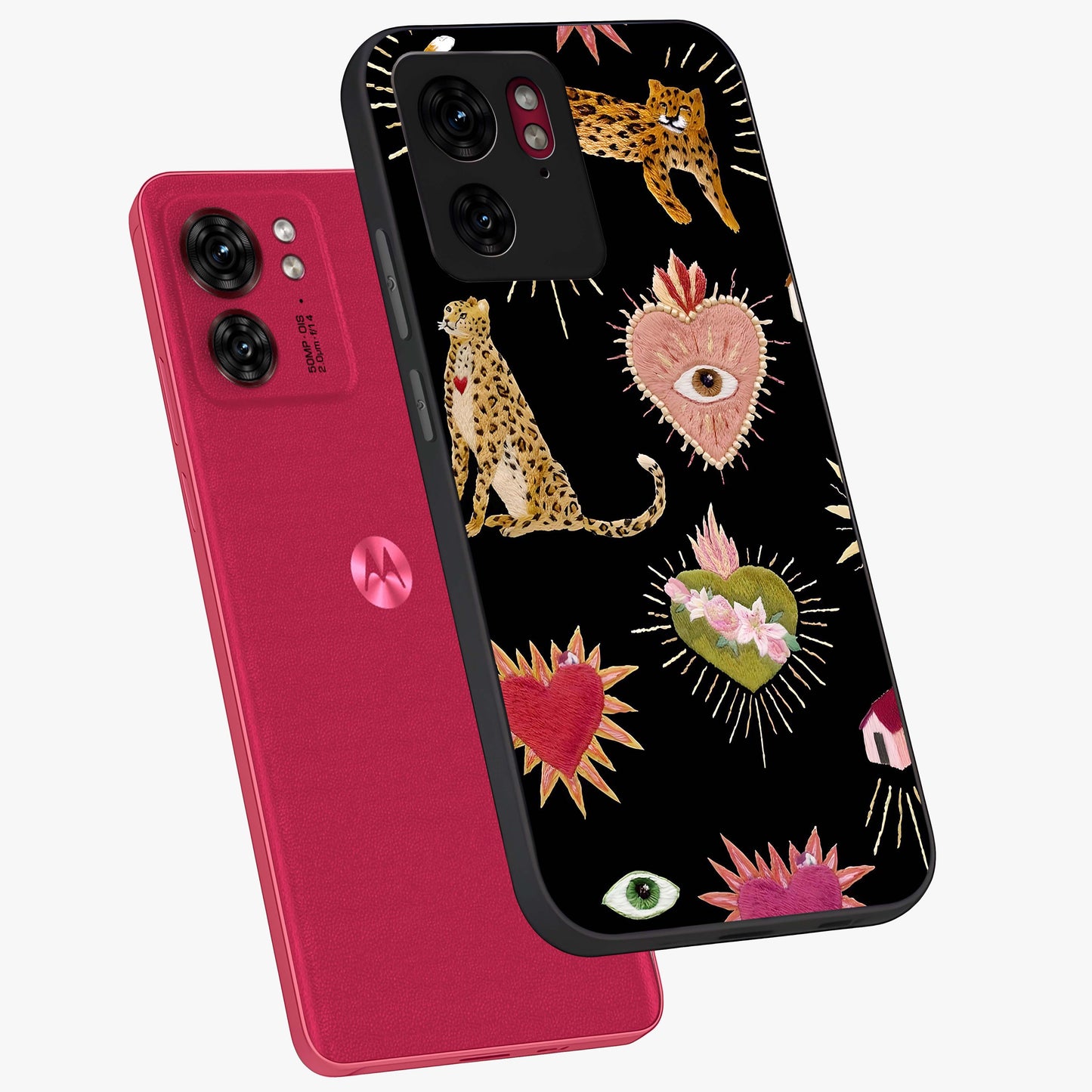 Sacred Jungle Heart Glass Case displayed in angled mockup highlighting lush tropical design with natural aesthetic style.