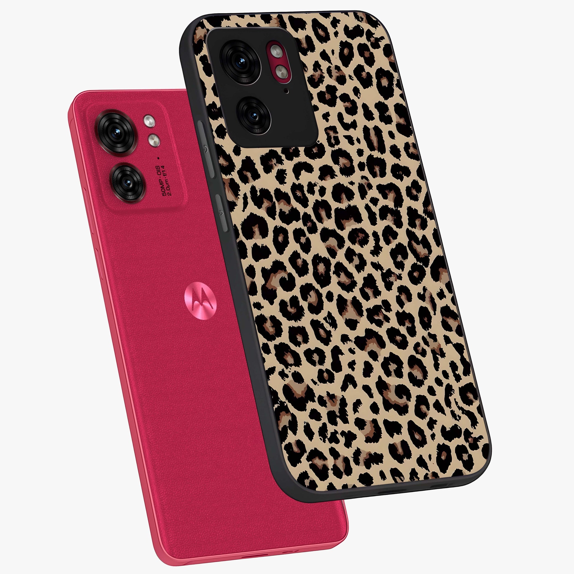 Savage Chic Pattern Glass Case displayed in angled mockup highlighting bold fashion inspired design with chic aesthetic.