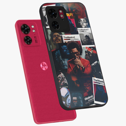 The Weeknd Glass Case displayed in angled mockup highlighting stylish pop culture inspired design with modern aesthetic.