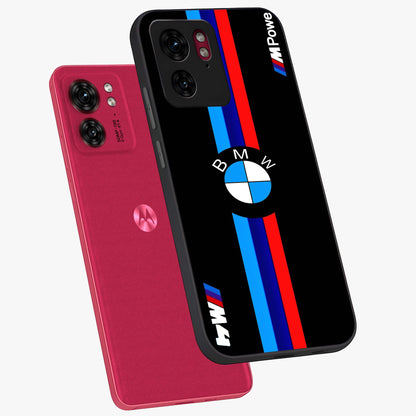 Turbo BMW Beast Glass Case displayed in angled mockup highlighting sleek racing car design with bold automotive aesthetic.