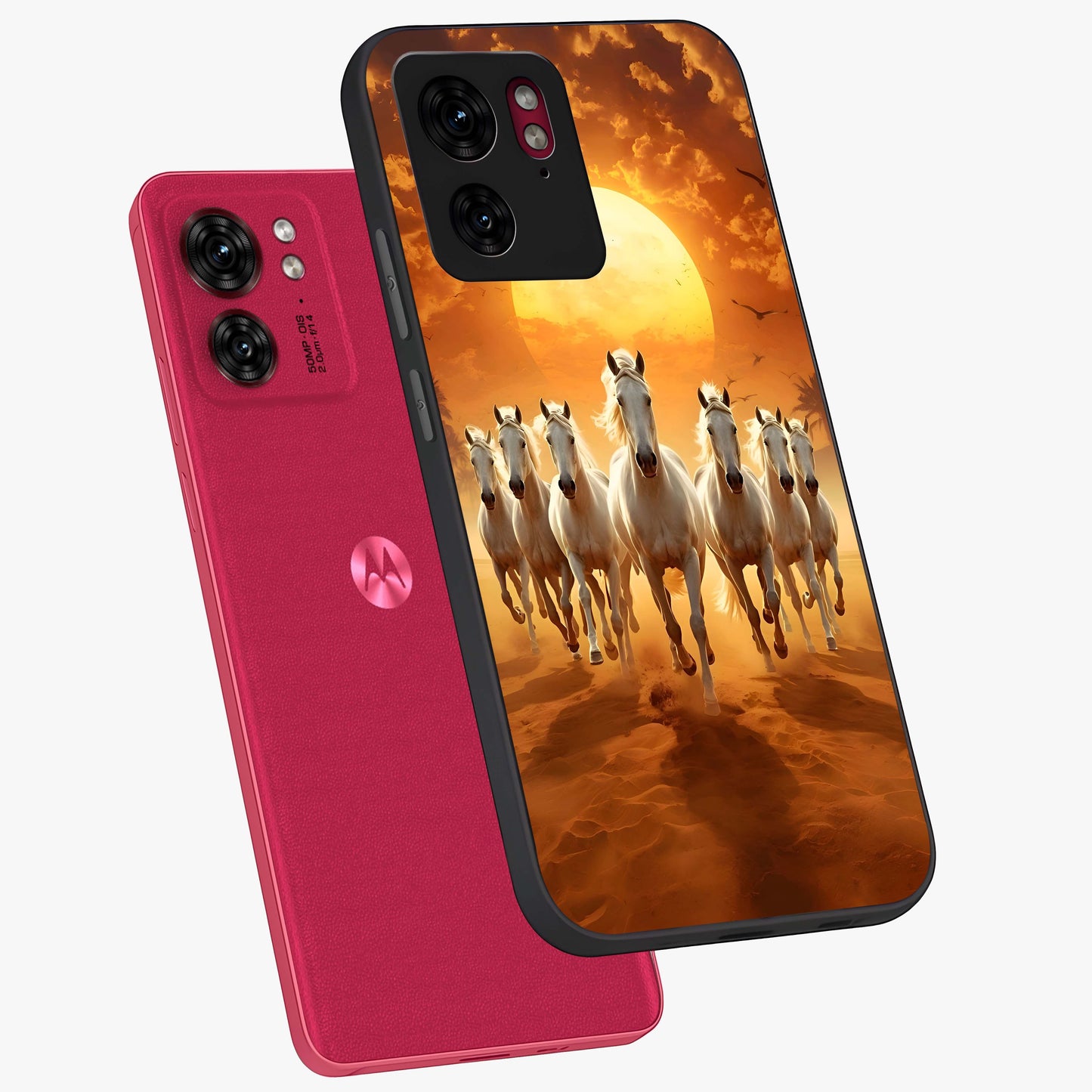 Wild Sunset Majesty Glass Case displayed in angled mockup highlighting vibrant sunset sky design with scenic aesthetic.