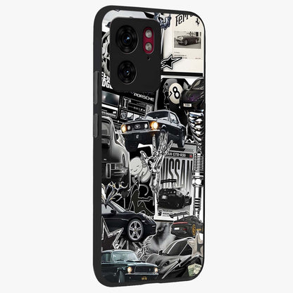 Aesthetic Dark Love Glass Case upright view showcasing dramatic romantic artwork with modern aesthetic style.