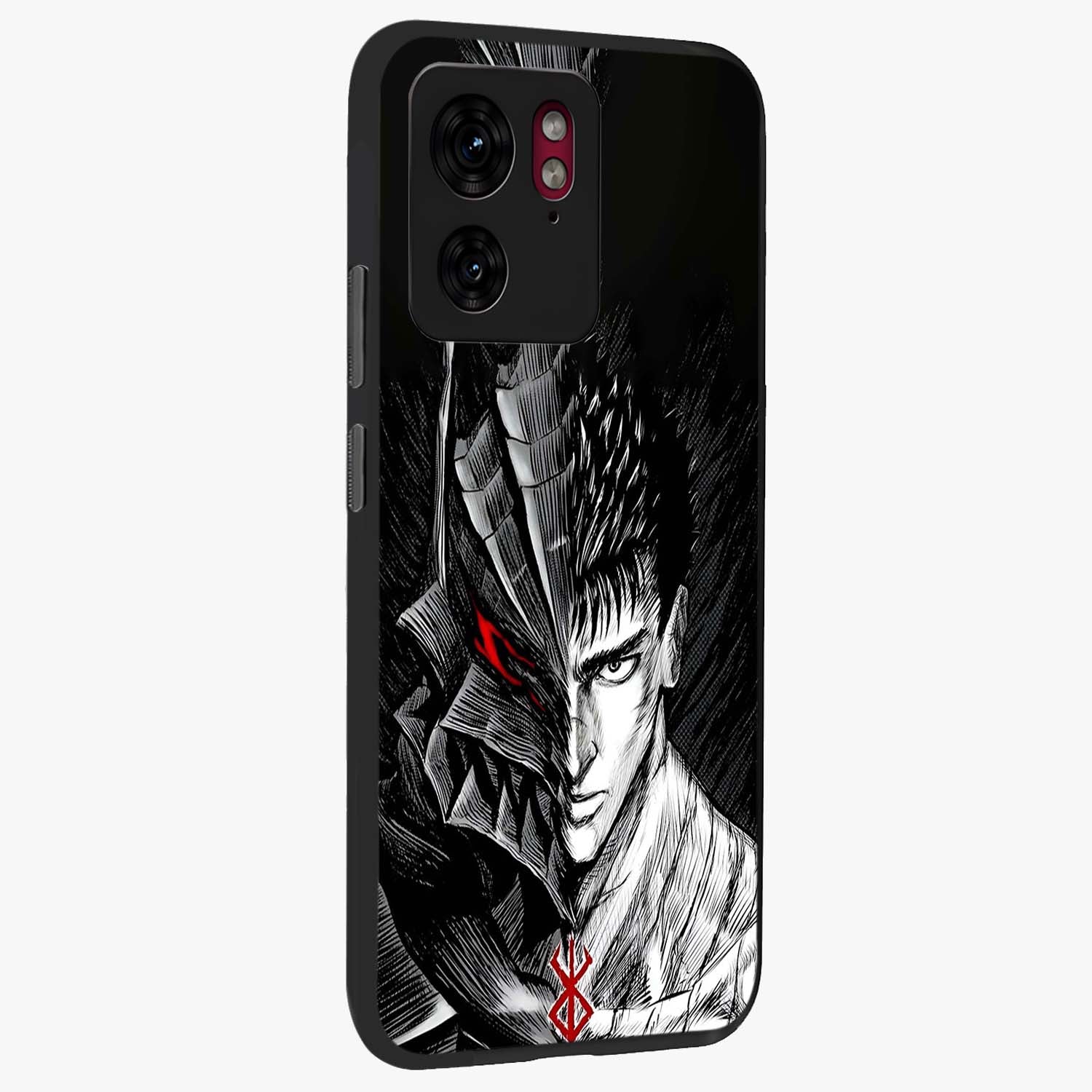 Berserker Blood Oath Glass Case upright view showcasing intense warrior aesthetic with dramatic artistic style.