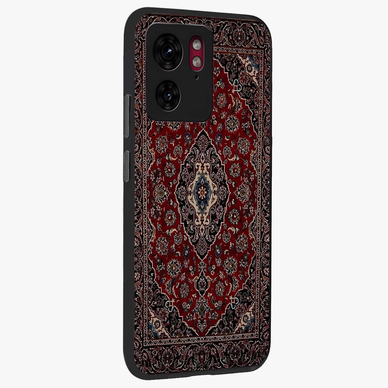 Heritage Carpet Royale Glass Case upright view showcasing detailed ornamental artwork with luxurious traditional theme.