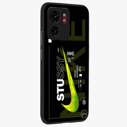 Neon Street Edition Glass Case upright view showcasing colorful neon artwork with modern street culture theme.