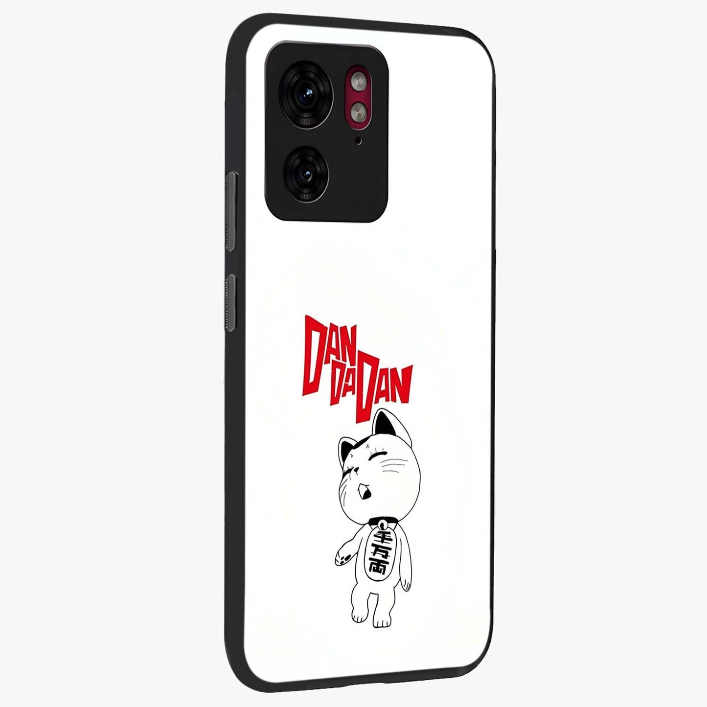 Playful Spirit Charm Glass Case upright view showcasing vibrant charm artwork with fun artistic theme.