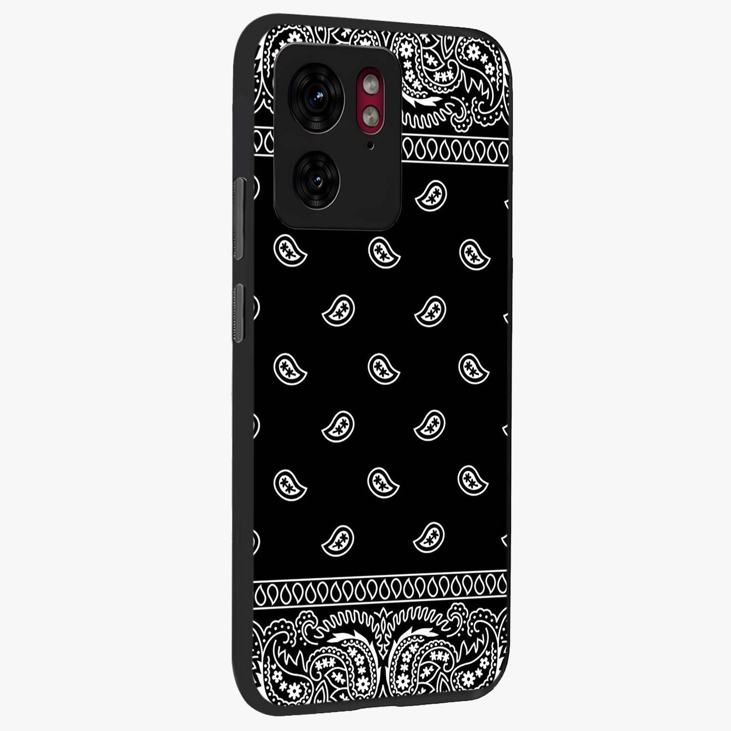 Retro Rebel Threads Glass Case upright view showcasing stylish vintage artwork with bold retro theme.