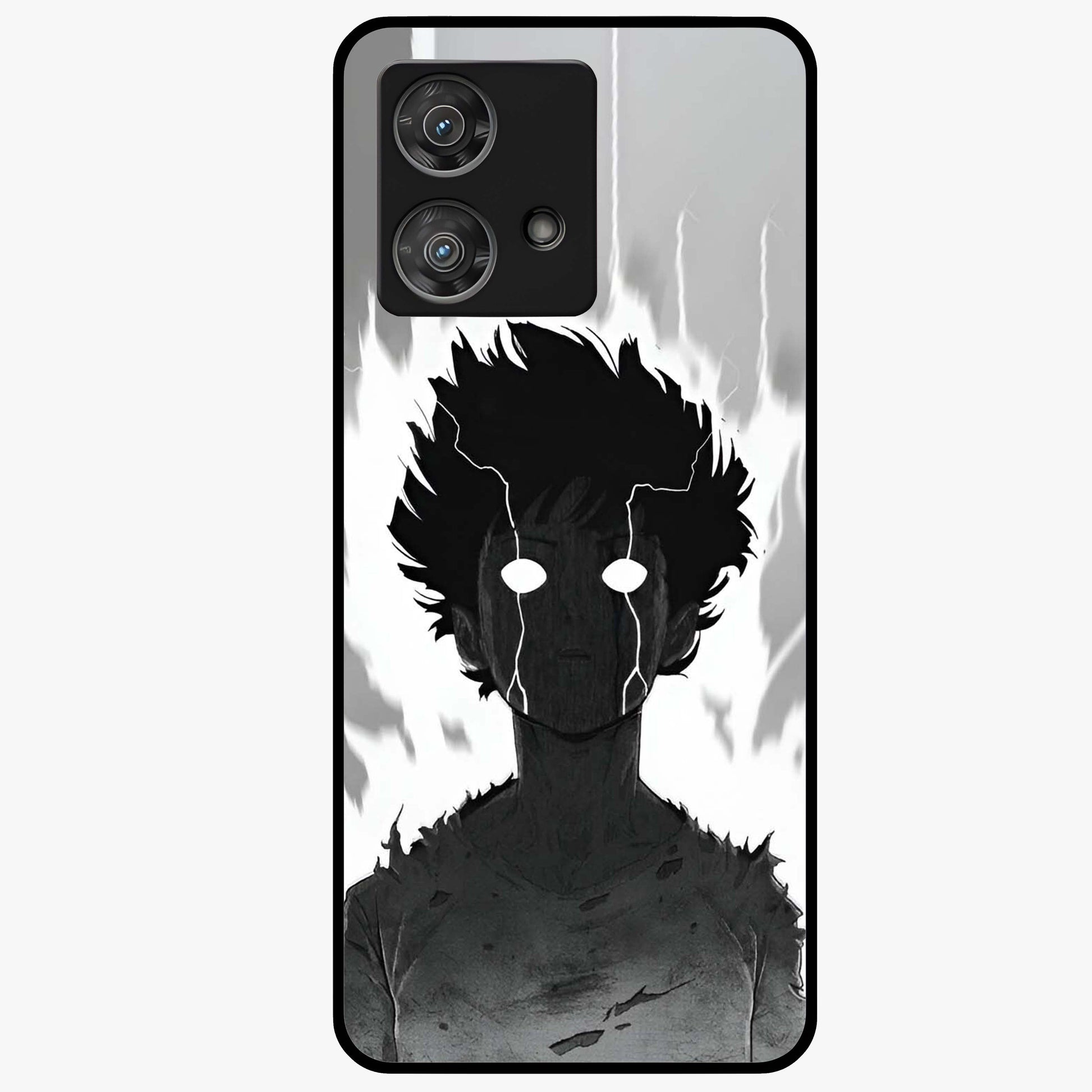 Awakened Inner Rage Glass Case showing flat back view with intense artistic artwork and glossy glass finish.