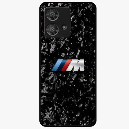 Carbon Speed Mark Glass Case showing flat back view with sporty carbon pattern artwork and glossy glass finish.