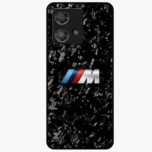 Carbon Speed Mark Glass Case showing flat back view with sporty carbon pattern artwork and glossy glass finish.