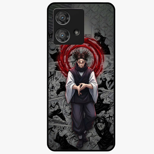 Cursed Ritual Ascension Glass Case showing flat back view with dark ritual themed artwork and glossy glass finish.