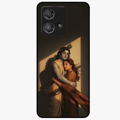 Divine Eternal Love Glass Case showing flat back view with spiritual love themed artwork and glossy glass finish.