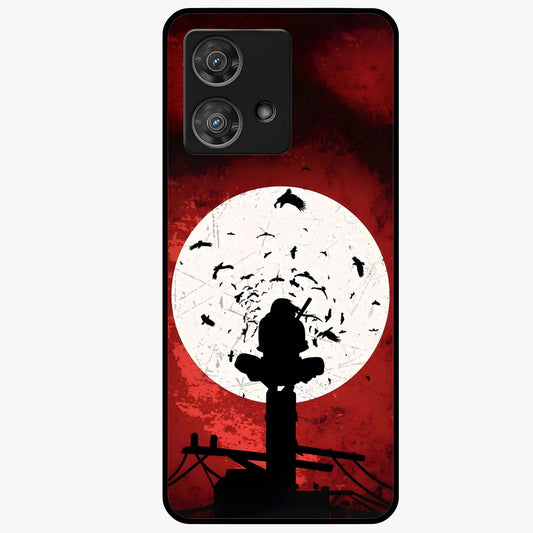 Itachi Limited Edition Naruto Anime Glass Case showing flat back view with iconic anime character artwork and glossy glass finish.