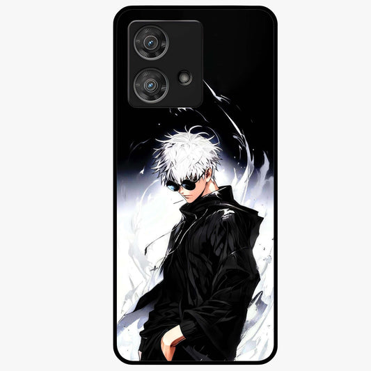 Limitless Shadow King Glass Case showing flat back view with powerful shadow warrior artwork and glossy glass finish.