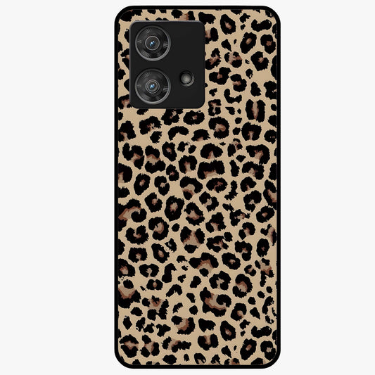 Savage Chic Pattern Glass Case showing flat back view with stylish patterned artwork and glossy glass finish.