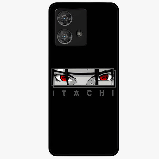 Scarlet Gaze Dominance Glass Case showing flat back view with striking red themed artwork and glossy glass finish.
