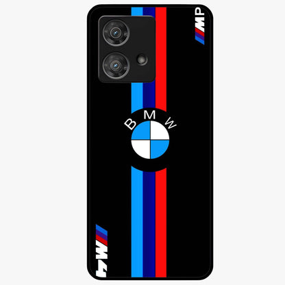Turbo BMW Beast Glass Case showing flat back view with high performance sports car artwork and glossy glass finish.