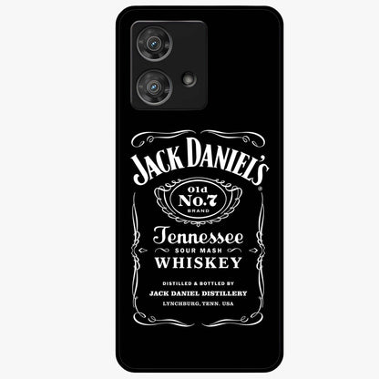 Vintage Whiskey Heritage Glass Case showing flat back view with classic whiskey inspired artwork and glossy glass finish.