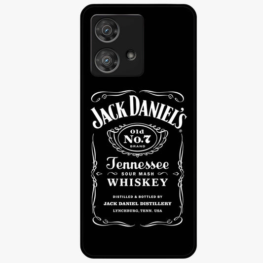 Vintage Whiskey Heritage Glass Case showing flat back view with classic whiskey inspired artwork and glossy glass finish.