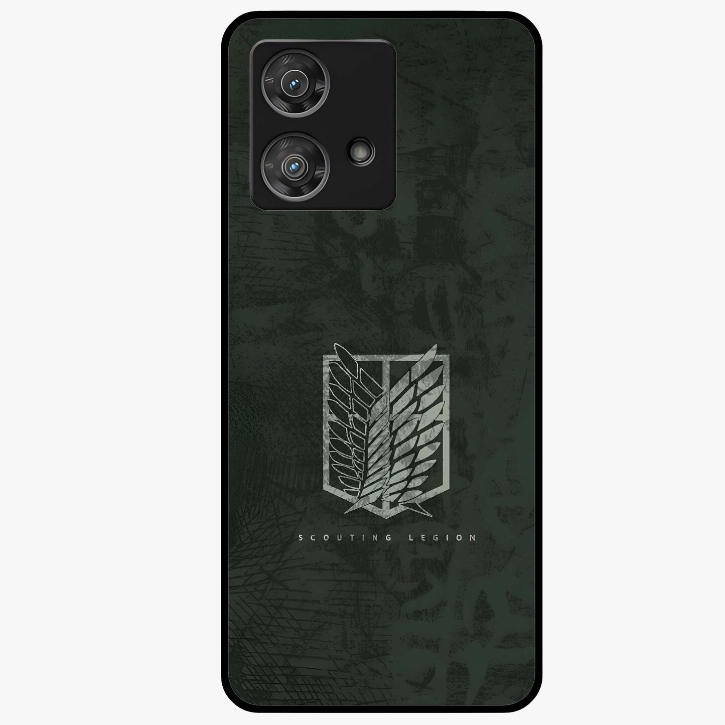 Wings Of Freedom Glass Case showing flat back view with symbolic wings artwork and glossy glass finish.