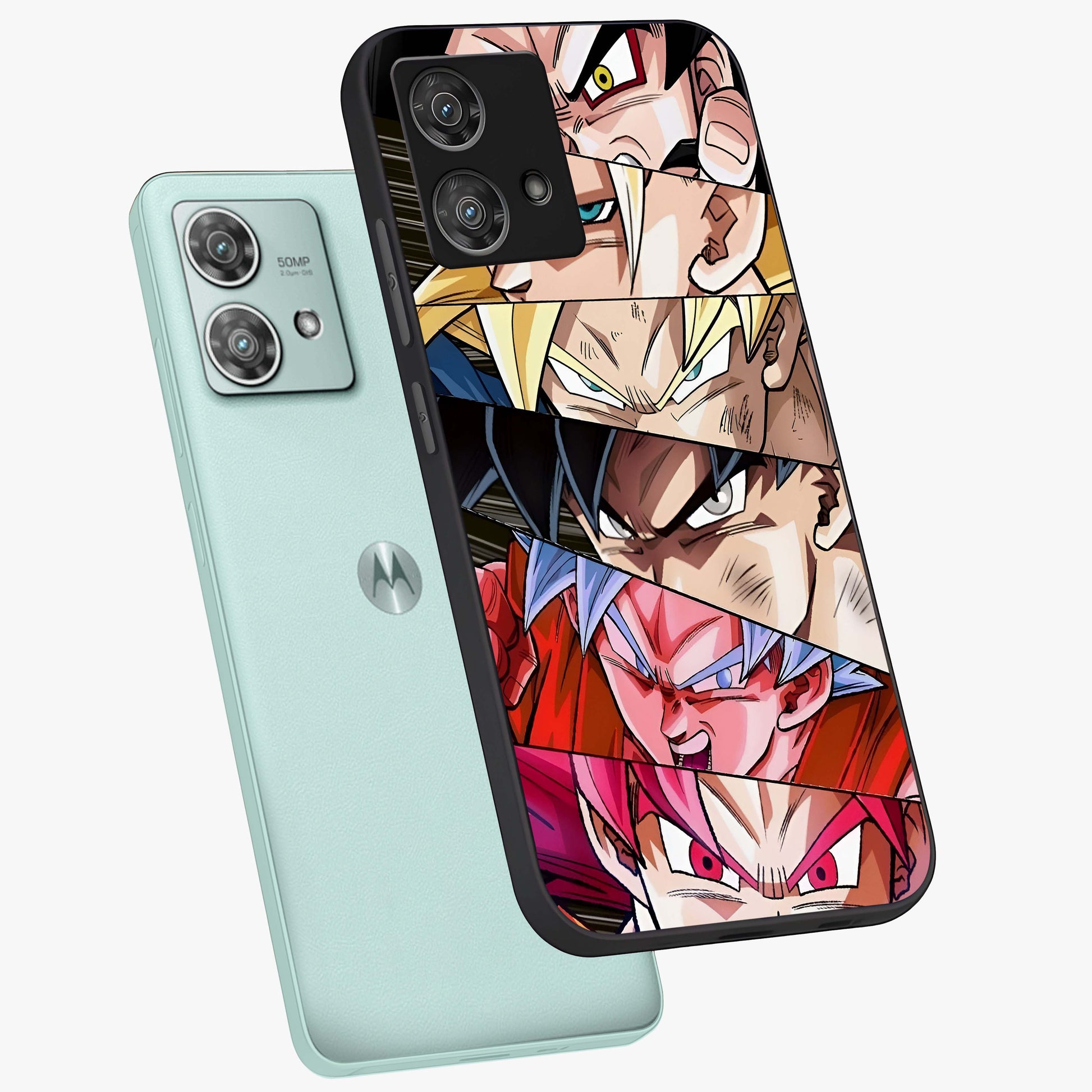 Anime Character Glass Case displayed in angled mockup highlighting colorful anime character illustration.