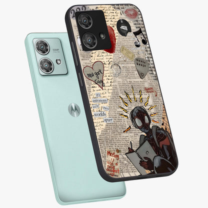 City Dream Sketch Glass Case displayed in angled mockup highlighting minimal city illustration with aesthetic sketch style.