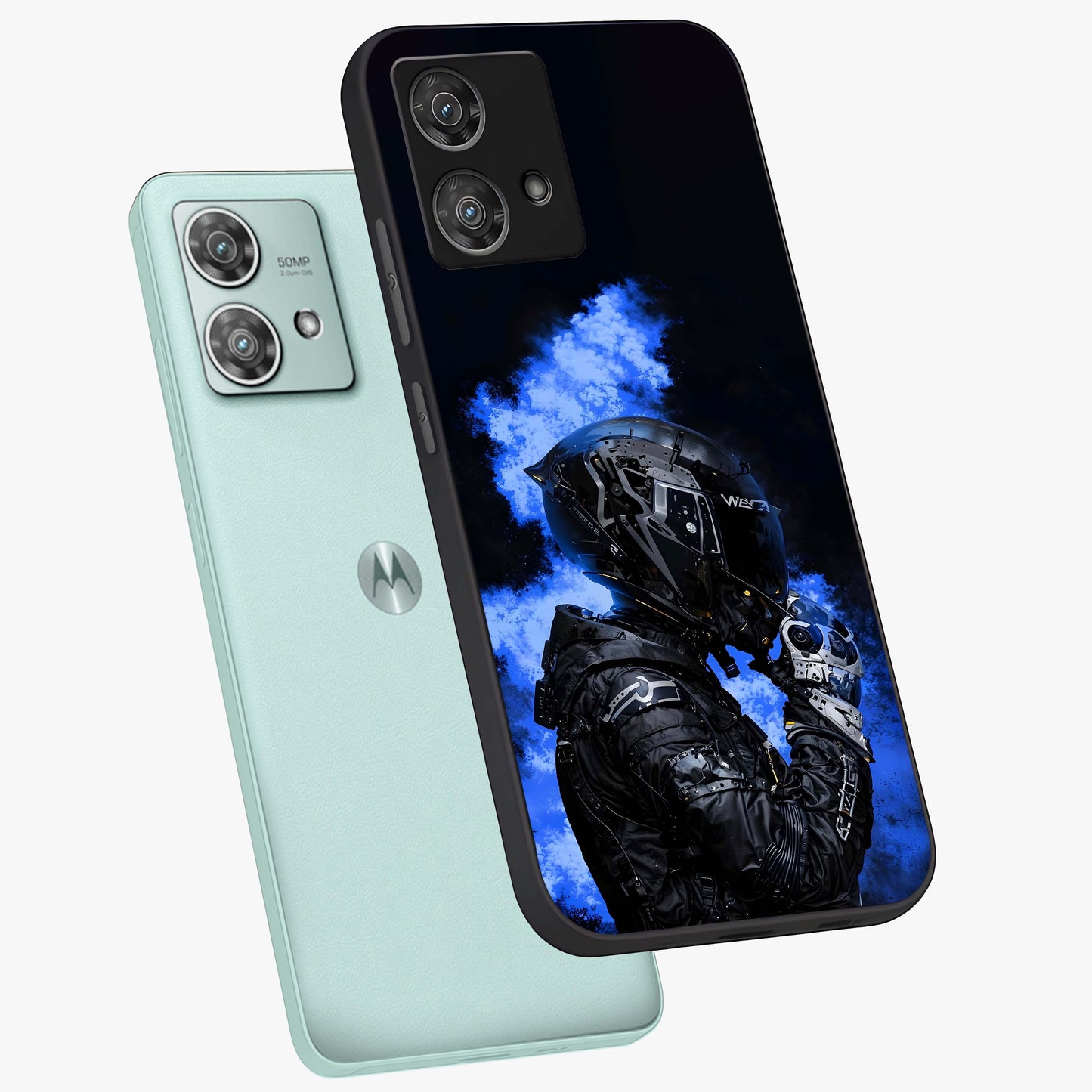 Cyber Sentinel Protocol Glass Case displayed in angled mockup highlighting digital cyber design with sci-fi aesthetic style.