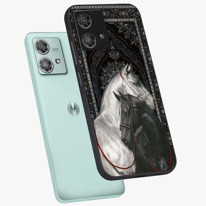 Majestic Ride Legacy Glass Case displayed in angled mockup highlighting sleek vehicle design with bold racing aesthetic.