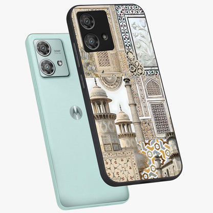 Mughal Marble Legacy Glass Case displayed in angled mockup highlighting elegant heritage marble artwork with royal aesthetic.