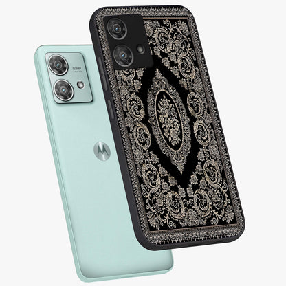 Noir Bloom Elegance Glass Case displayed in angled mockup highlighting refined flower design with stylish noir aesthetic.