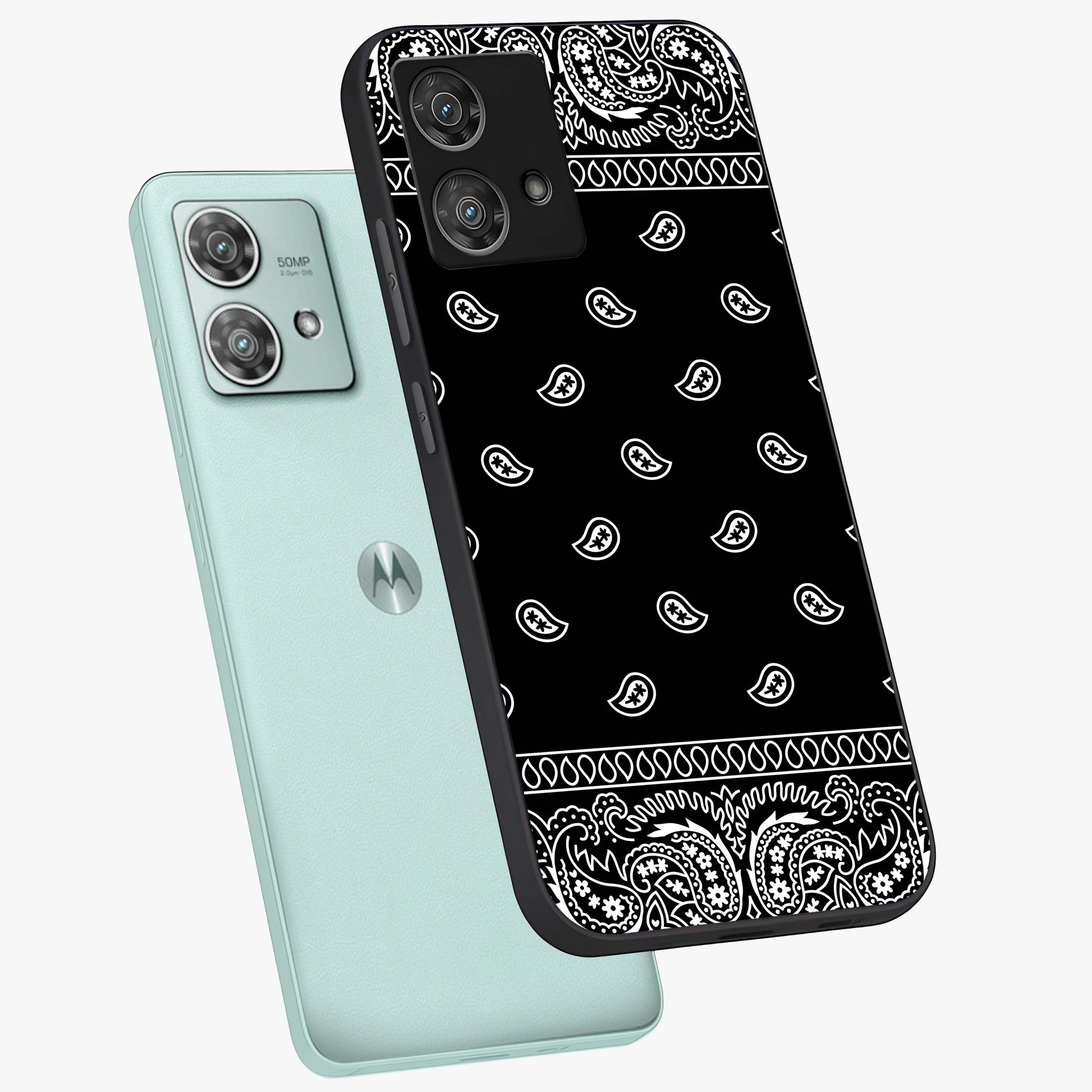 Retro Rebel Threads Glass Case displayed in angled mockup highlighting retro inspired graphic design with rebellious aesthetic.