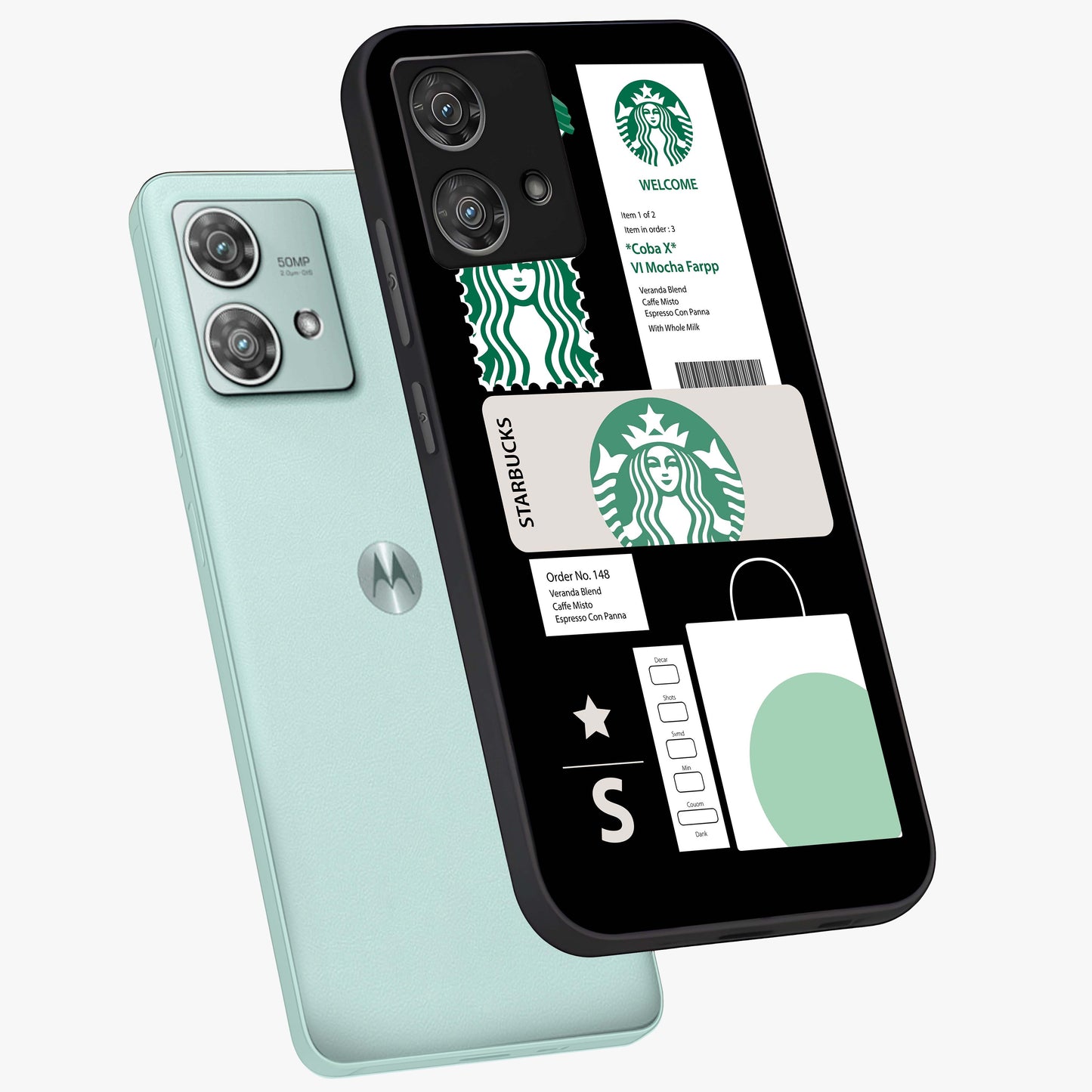 Starbucks Mocha Glass Case displayed in angled mockup highlighting stylish mocha themed design with cozy café aesthetic.