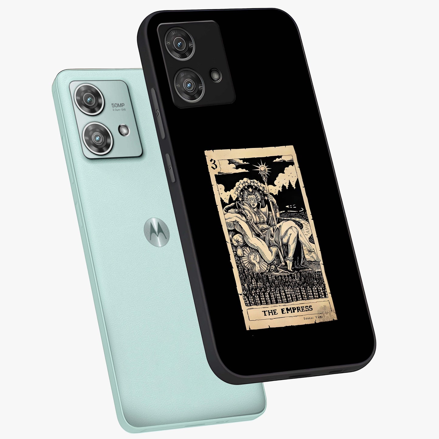 The Empress Glass Case displayed in angled mockup highlighting elegant royal design with majestic aesthetic style.