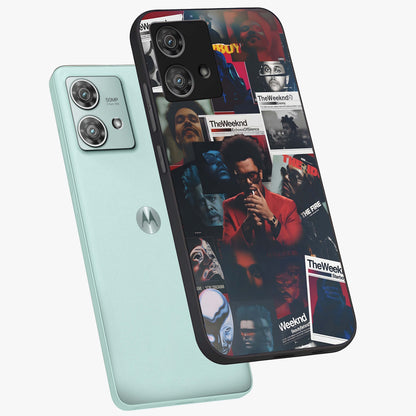 The Weeknd Glass Case displayed in angled mockup highlighting stylish pop culture inspired design with modern aesthetic.