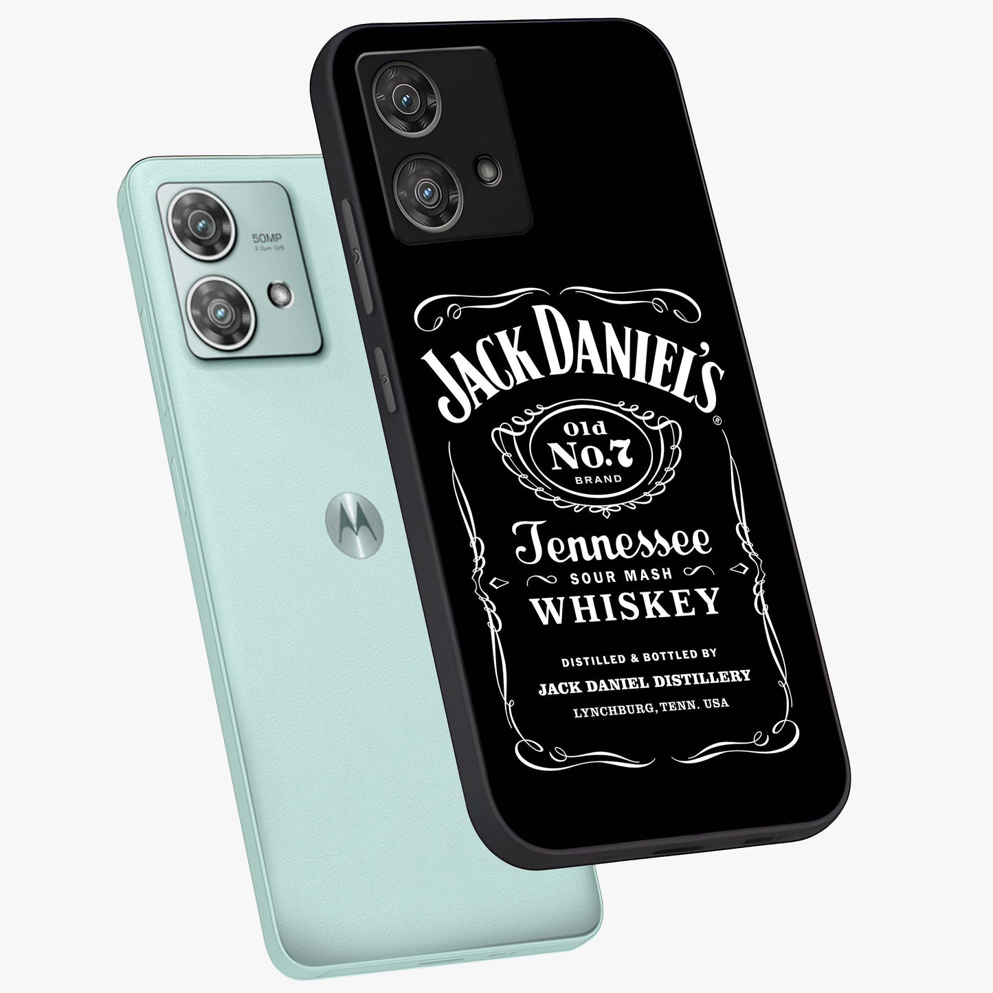 Vintage Whiskey Heritage Glass Case displayed in angled mockup highlighting retro beverage themed design with heritage aesthetic.