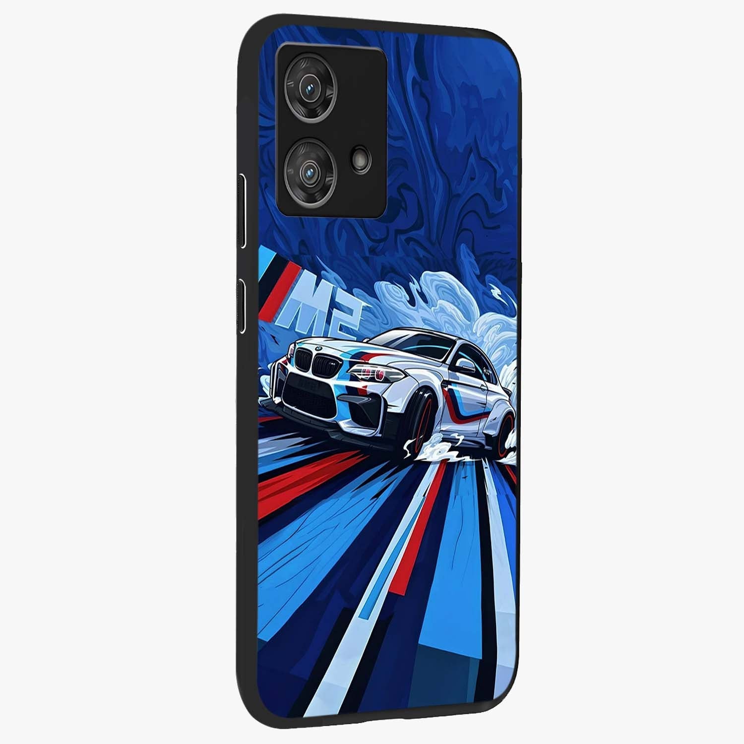 Drift Power Rush Glass Case upright view showcasing high speed racing artwork with bold automotive theme.