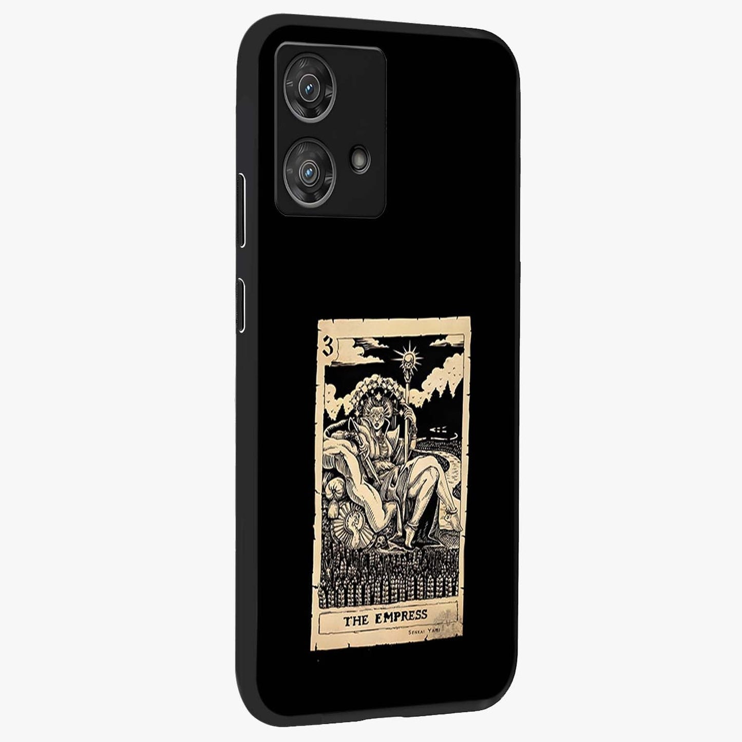 The Empress Glass Case upright view showcasing powerful empress themed artwork with luxurious artistic theme.