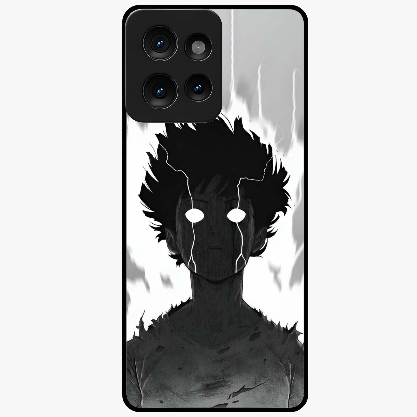 Awakened Inner Rage Glass Case showing flat back view with intense artistic artwork and glossy glass finish.