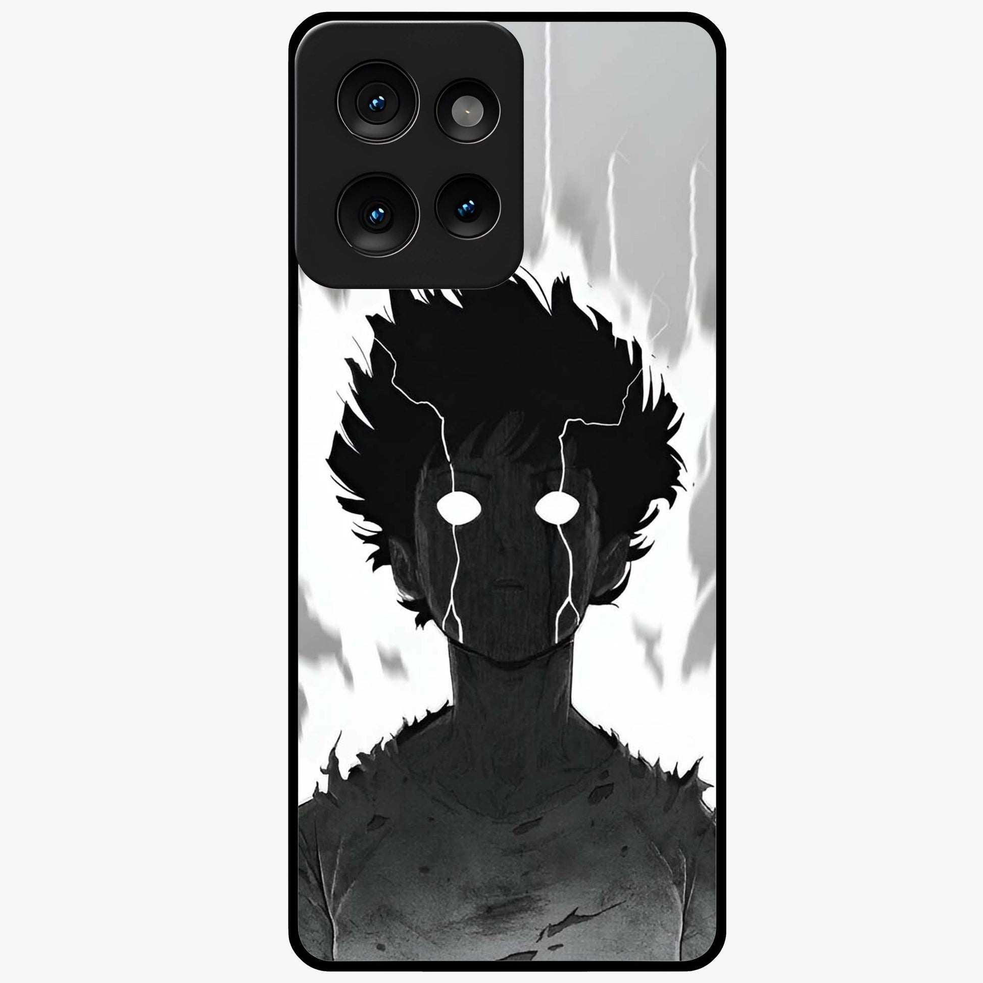 Awakened Inner Rage Glass Case showing flat back view with intense artistic artwork and glossy glass finish.