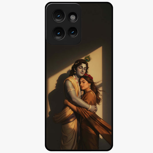 Divine Eternal Love Glass Case showing flat back view with spiritual love themed artwork and glossy glass finish.
