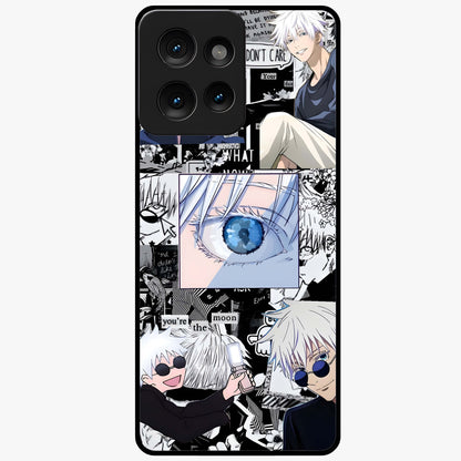 Infinity Sorcerer Chaos Glass Case showing flat back view with mystical sorcerer themed artwork and glossy glass finish.