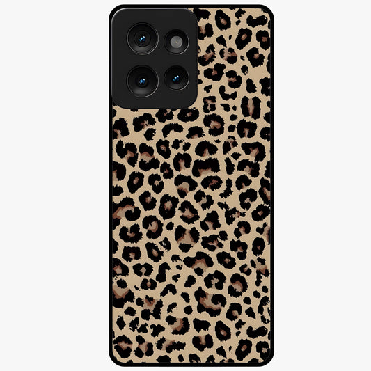 Savage Chic Pattern Glass Case showing flat back view with stylish patterned artwork and glossy glass finish.