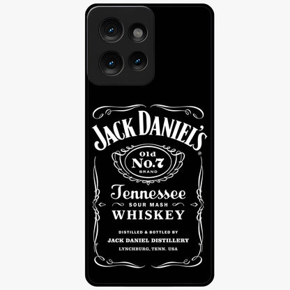 Vintage Whiskey Heritage Glass Case showing flat back view with classic whiskey inspired artwork and glossy glass finish.