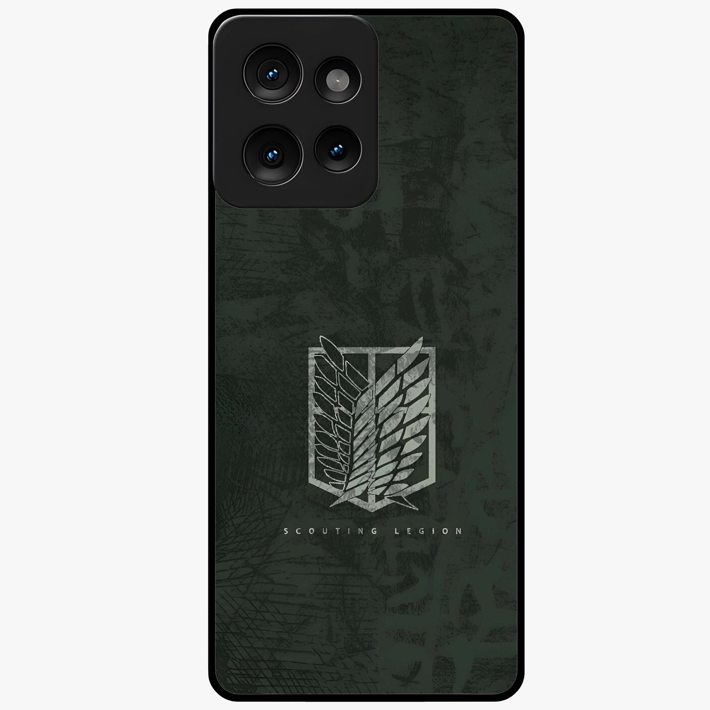 Wings Of Freedom Glass Case showing flat back view with symbolic wings artwork and glossy glass finish.