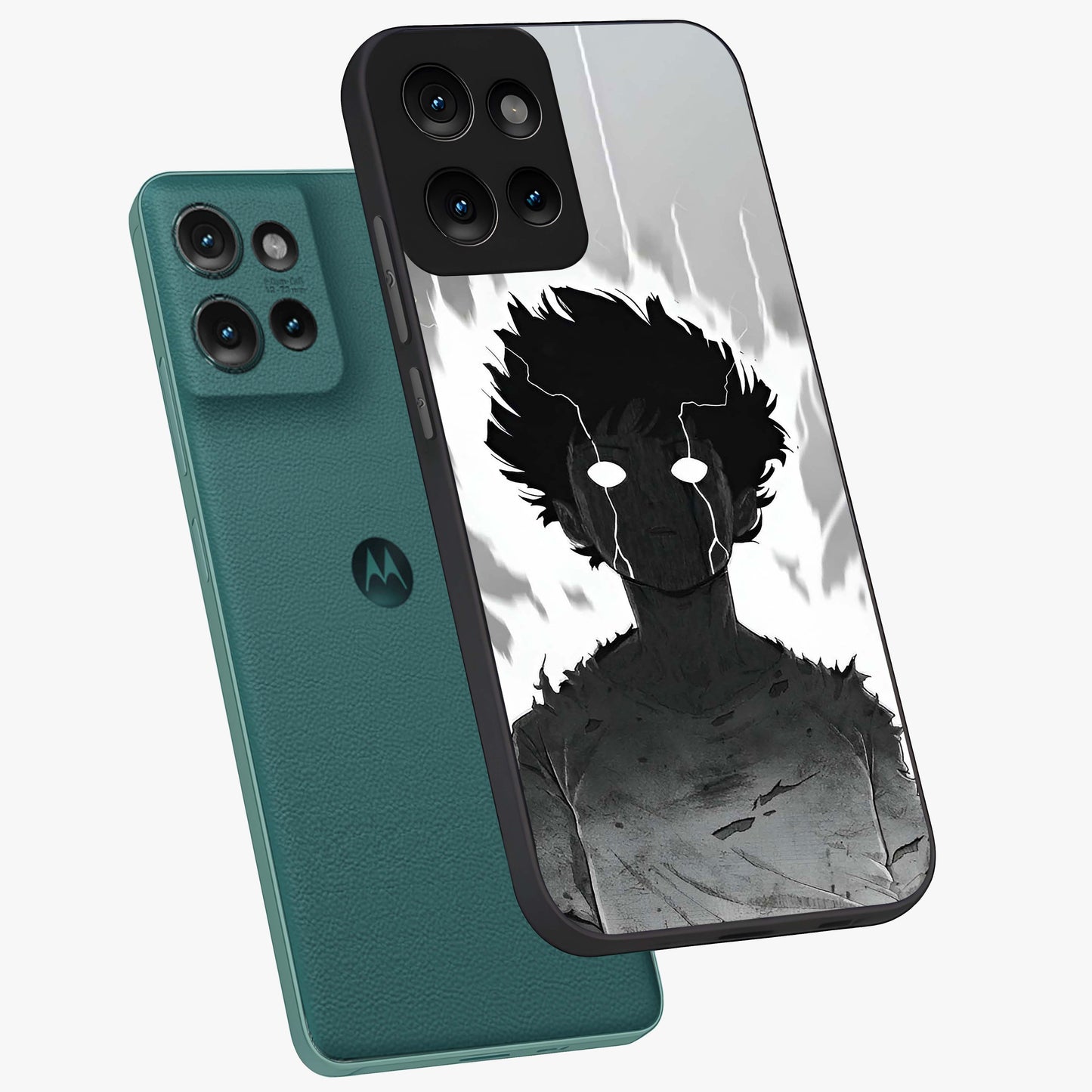 Awakened Inner Rage Glass Case displayed in angled mockup highlighting powerful graphic design and bold artistic theme.